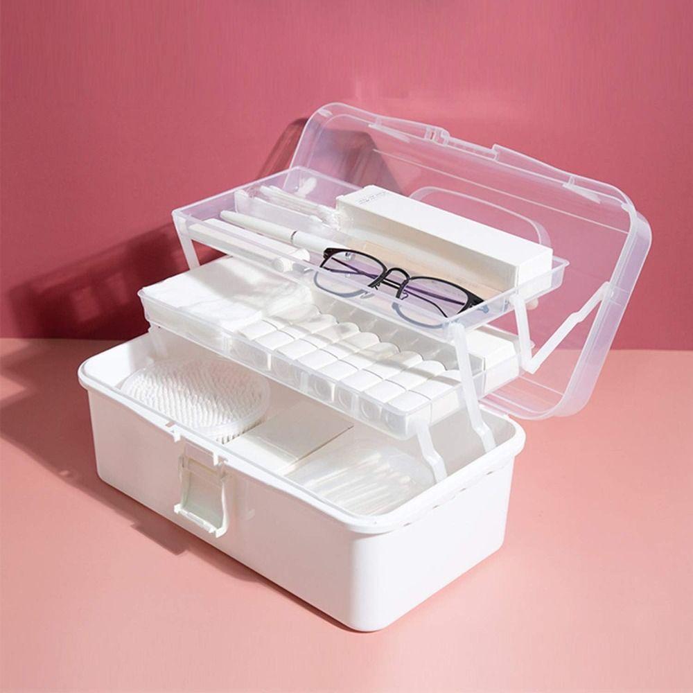 Cosmetic Case Storage Box Jewelry Case Storage Drawer 2/3 Layer Storage Case Archives