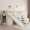 Children's Bed 90x200 Functional Bed Children's Loft Bed with Slide, Storage Space