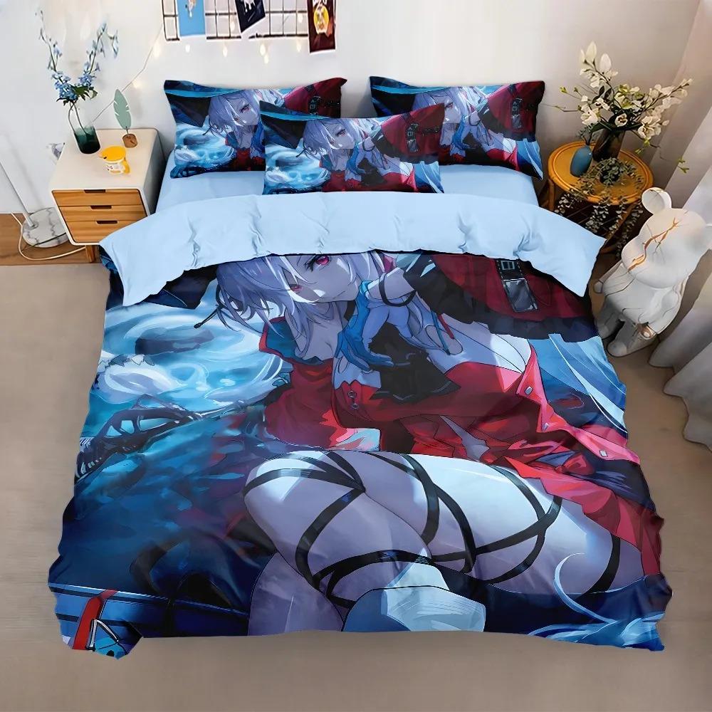 Anime Hot Sale G-Genshin Impac Duvet Cover Pillowcase Bedding Set Youth Kids Girl Boys Birthday Bedroom Decoration Full Size