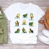 Tee Top Fashion Tshirt Clothing Casual Avocado Fruit Sweet 90s Short Sleeve Women Print Summer Lady Female Graphic T-shirt