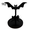 Unique Housewarming Gift Halloween Wooden Shadow Candle Holder, Scarecrow Bat Black Cat Ghost Silhouette Durable Garden Patio Decor Candlestick,