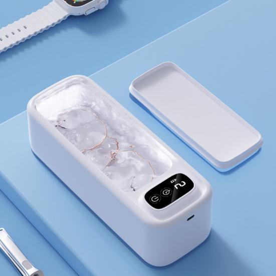 Ультразвуковой очиститель ювелирных изделий 45 кГц, емкость резервуара для воды 300 мл, цифровой таймер, машина для чистки колец и очков