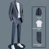 Men's Korean Style Business Casual Groomsmen Suit Jacket for Spring and Autumn