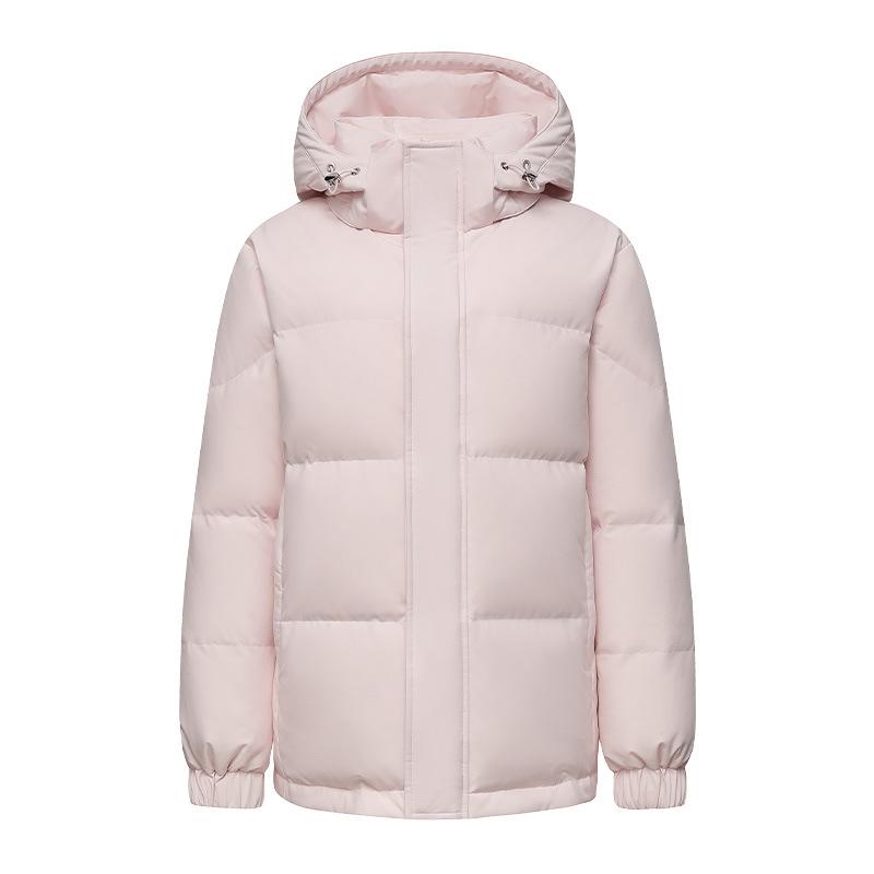 Winter new men's white duck down jacket antibacterial and cold-proof stand-up collar jacket loose bread clothes for men and women