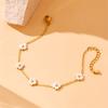 DIEYURO 316L Stainless Steell  White Flower Bracelet For Womens New Concise Trend Non-fading Flowers Hand Chain Jewelry Gift