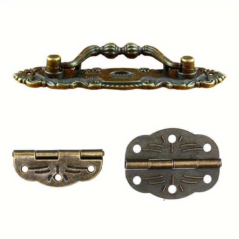 1 комплект петель с замком в старинном стиле — неподвластный времени дизайн, надежная защелка, угловые ограждения для проектов шкатулок для ювелирных изделий своими руками, бронзовая отделка, коробка в комплект не входит