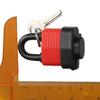 38.8/22.7/58.9mm Long/Short Shackle Red Daily Lock Key Laminated Steel Padlock  Indoor