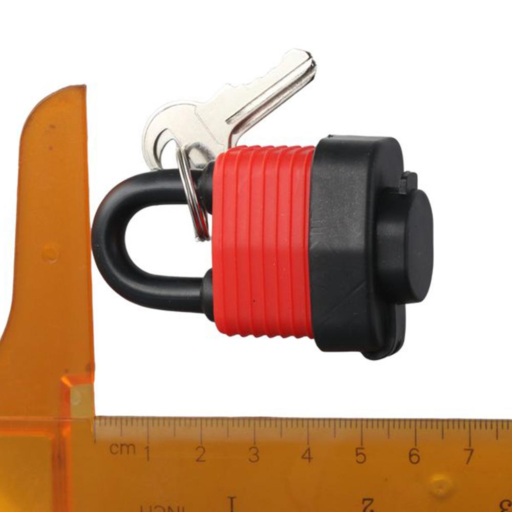 38.8/22.7/58.9mm Long/Short Shackle Red Daily Lock Key Laminated Steel Padlock Indoor