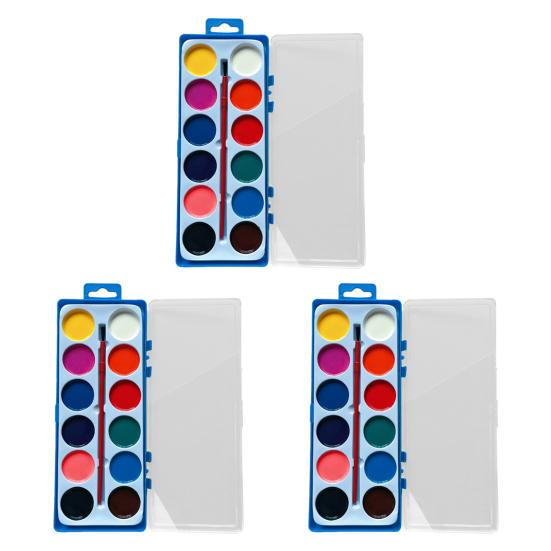 Набор акварельных красок в коробке для детей, смываемые акварельные краски с кисточкой, набор акварельных красок для начинающих, для путешествий, занятий, экскурсий