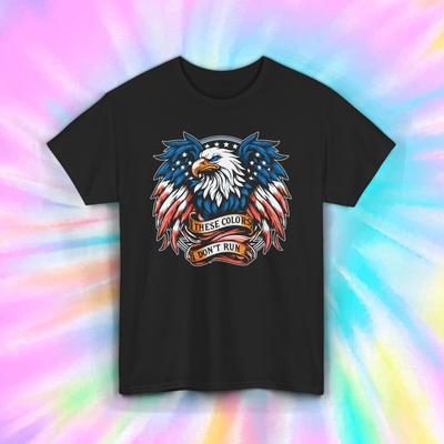 These Colors Don't Run T-Shirt Mens Womens Tees Top | Patriotic Eagle Graphic Tee | S-5XL