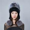 Осенне-зимняя женская шапка из норковой шерсти, норковая шапка-молния, шапка-ушанка с полной головой из меха чернобурки