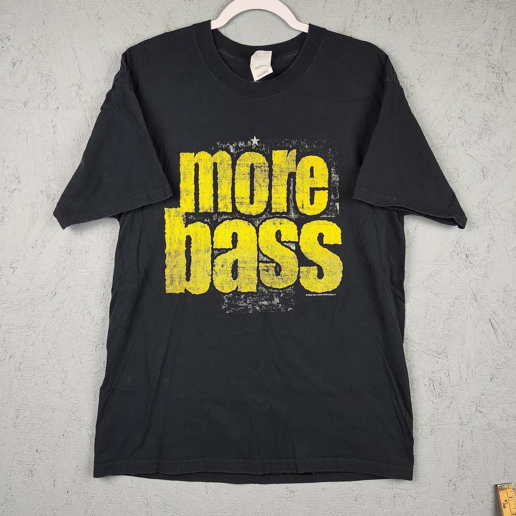 Винтажная футболка More Bass Мужская Размер L Черный Графический Логотип Музыка Y2k 90-е Ретро Повседневная Унисекс Футболка