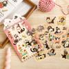 Journal GO 4pcs Cute Meow Stickers for Scrapbook Collage Junk Journal Decoration Lovely Cats Greeting Card Album Planner Sticker