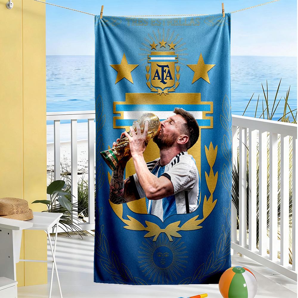 Messi Beach Towel Super Soft & Absorbent Comfortable Lightweight Suitable for Swimming, Gym, Camping, Yoga Vacation
