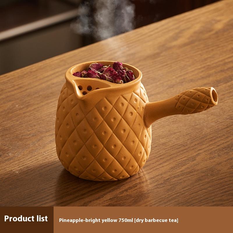 Глиняные горшки Gianxi, керамический чайник для заваривания чая, китайский чайник для заваривания молока, глиняная банка, чайник с решетчатой ручкой