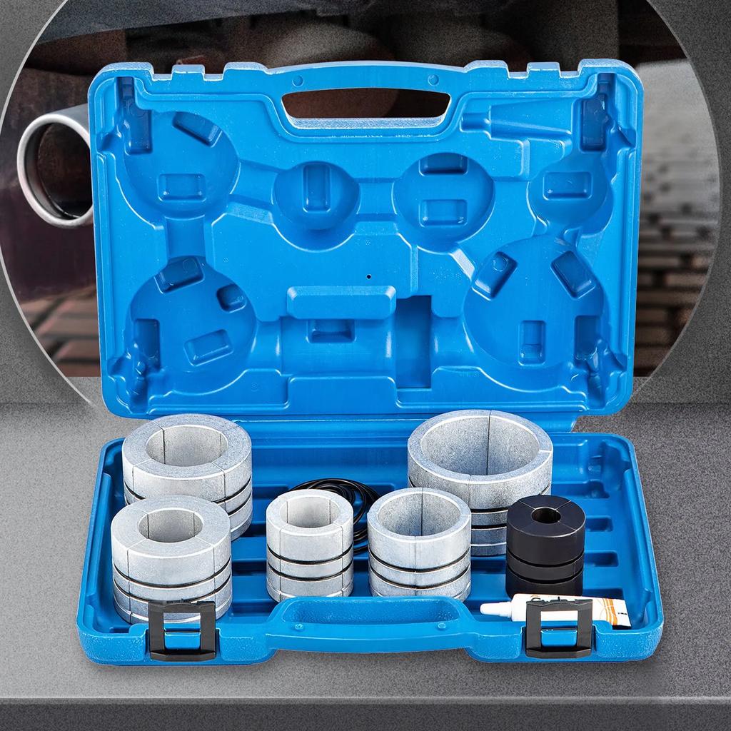VEVOR Hydraulic Exhaust Pipe Expander, 4.1 to 10.8 cm Size, 10 T Pedal Pump Included with 4 Dies