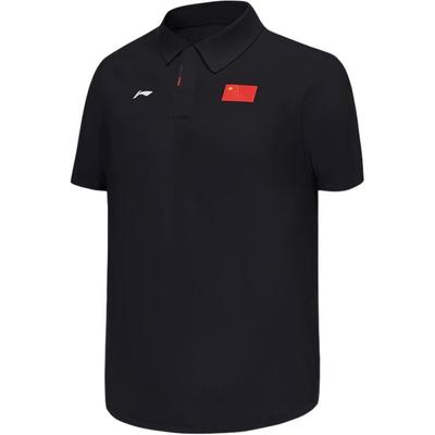 Li Ning Honor Удобная Повседневная Простая Толстовка с Коротким Рукавом Поло Мужские Рубашки-поло Темно-Темно-Синий APLV437-1