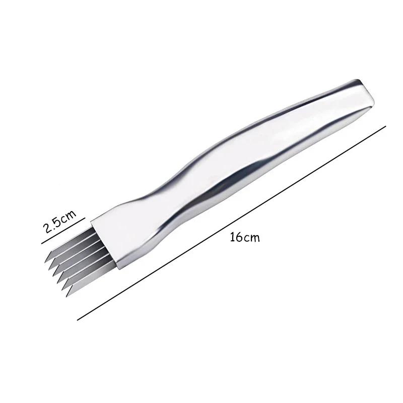 Kitchen Shred Silk The Knife, нож из нержавеющей стали для измельчения зеленого лука, изогнутая ручка, скоростной измельчитель зеленого лука