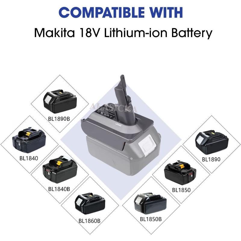 MT18V7V8 Адаптер-переходник для аккумулятора Makita 18V для пылесосов Dyson V7/V8, замена адаптера для аккумулятора Dyson V7+V8
