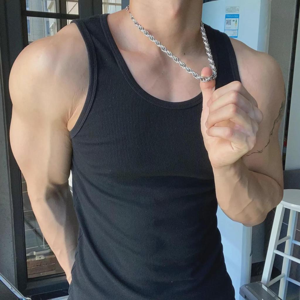 Мужской летний эластичный жилет для бега I-Shape — дышащий, облегающий, впитывающий пот фитнес-майка