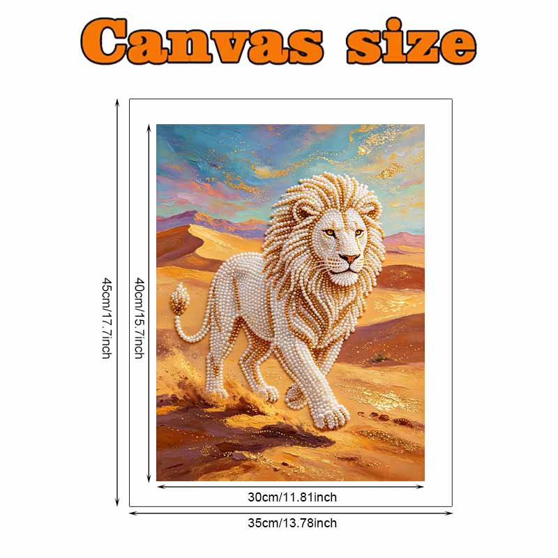 Animal Pearl Painting Handmade 5D Lion DIY Home Office Desktop Decoration Painting Diamond Art Kits