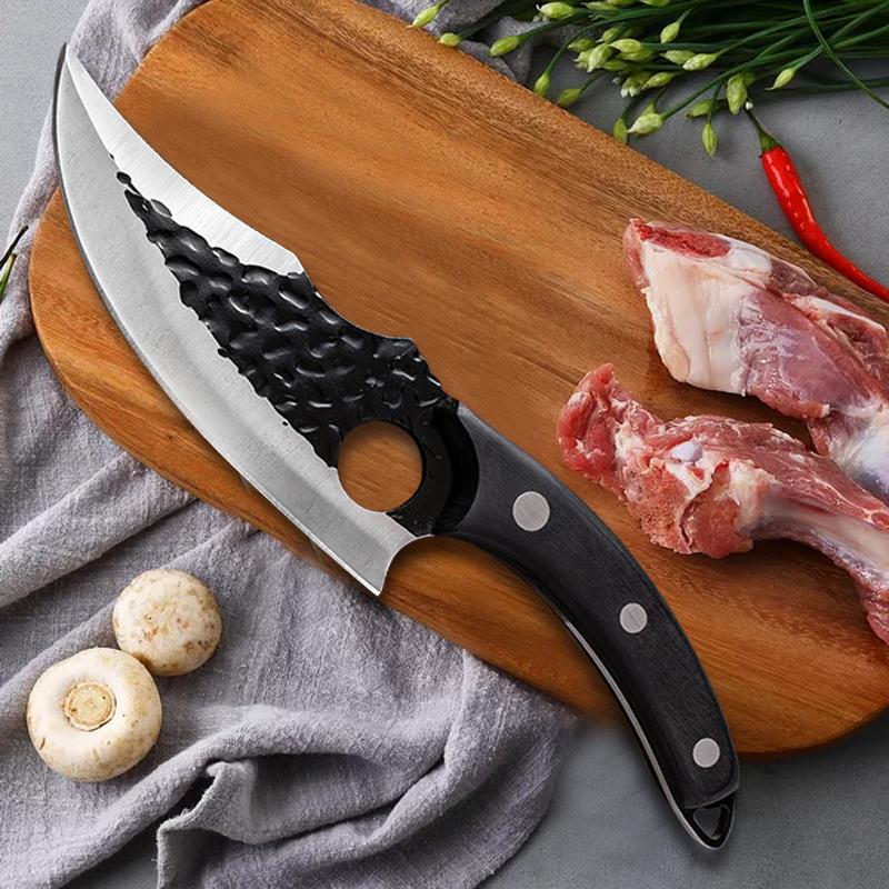 6-дюймовый кованый нож для мясника, нож для обвалки, нож шеф-повара, нож для мяса из нержавеющей стали, кухонный нож
