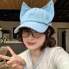 Sunscreen Cat Ears Baseball Cap Y2k Sun Hat Designer Women Peaked Cap  Female
