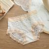 Японские легкие милые брюки-пузырьки, свежие кружевные трусы телесного цвета, хлопковые трусы с промежностью, трусы