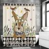 Easter Shower Curtain, Easter Bunny Pattern, Spring Easter Farmhouse Holiday Bathroom Decorative Shower Curtain, Waterproof Sho