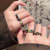Элегантное открывающееся кольцо для маджонга antique gold для женщин и мужчин