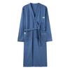 Couple Nightgown Women'S Pure Cotton Spring And Autumn Long-Sleeved Medium And Long Bathrobe Pajamas Men'S Bathrobe Dressing Gown