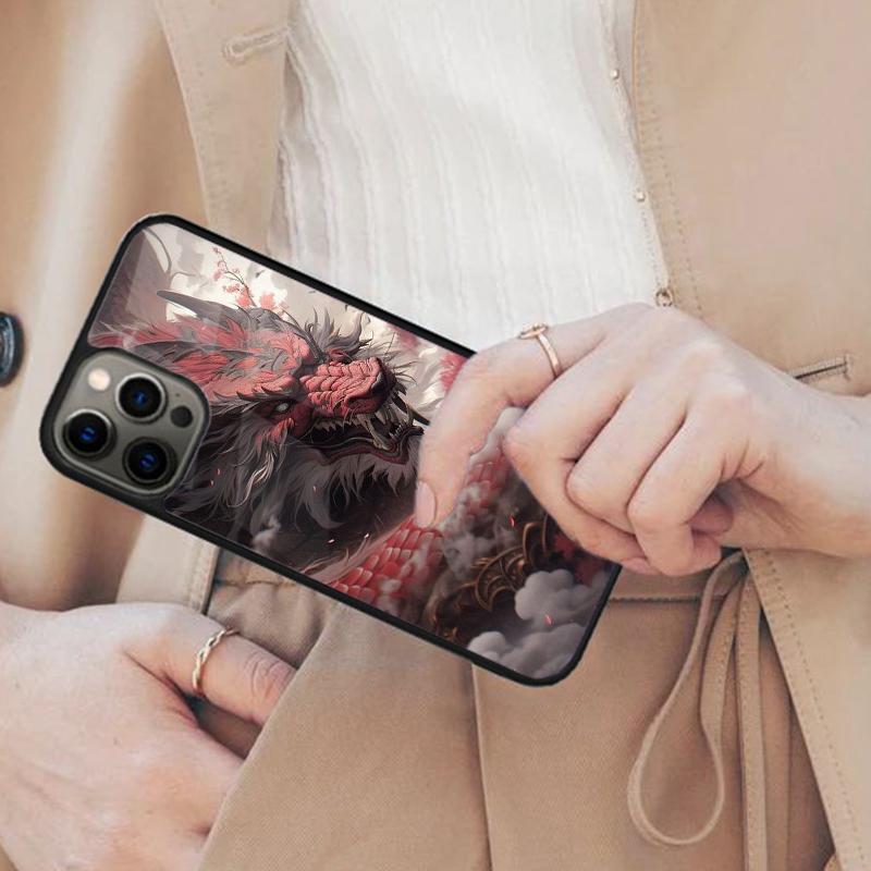 Illusory Color Chinese Dragon Magnetic Phone Case For APPLE iPhone 16 14 13 12 11 Pro Max 15 Plus Wireless Charge MagSafe Cover