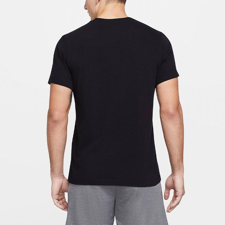 Nike Повседневная футболка для тренировок Dri-Fit с короткими рукавами, мужские топы, черные DA0656-010