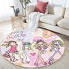 Groovy Chick,Round Area Rug,Carpet Rug for Living Room Bedroom Sofa Playroom Decor,Non-slip Floor Mat