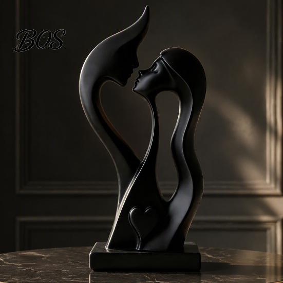Sweet Love Symbol Gifts for Wedding Abstract Couple Figurine, Modern Minimalist Lover Statue Home Decor, Romantic Sculpture Artistic Statues Interior