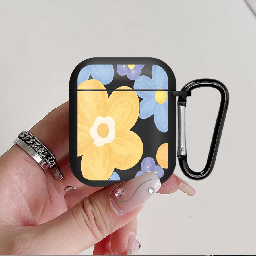 Сине-желтые цветы Чехол для Airpods Pro 1 2 4 3 Pro2 Pro3 Чехлы для наушников Обложка