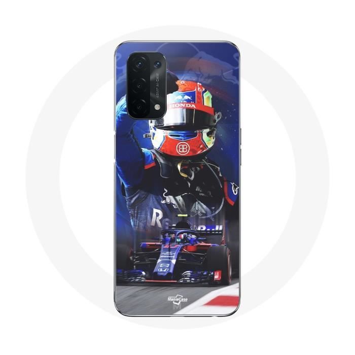 Чехол для Oppo A74 Formula 1 Pierre Gasly F1 Racing Driver Красный Синий