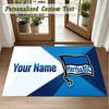 Crystal Velvet Square Rug Custom Namehertha Bsc Pattern Non Slip Home Floor Decor Rug