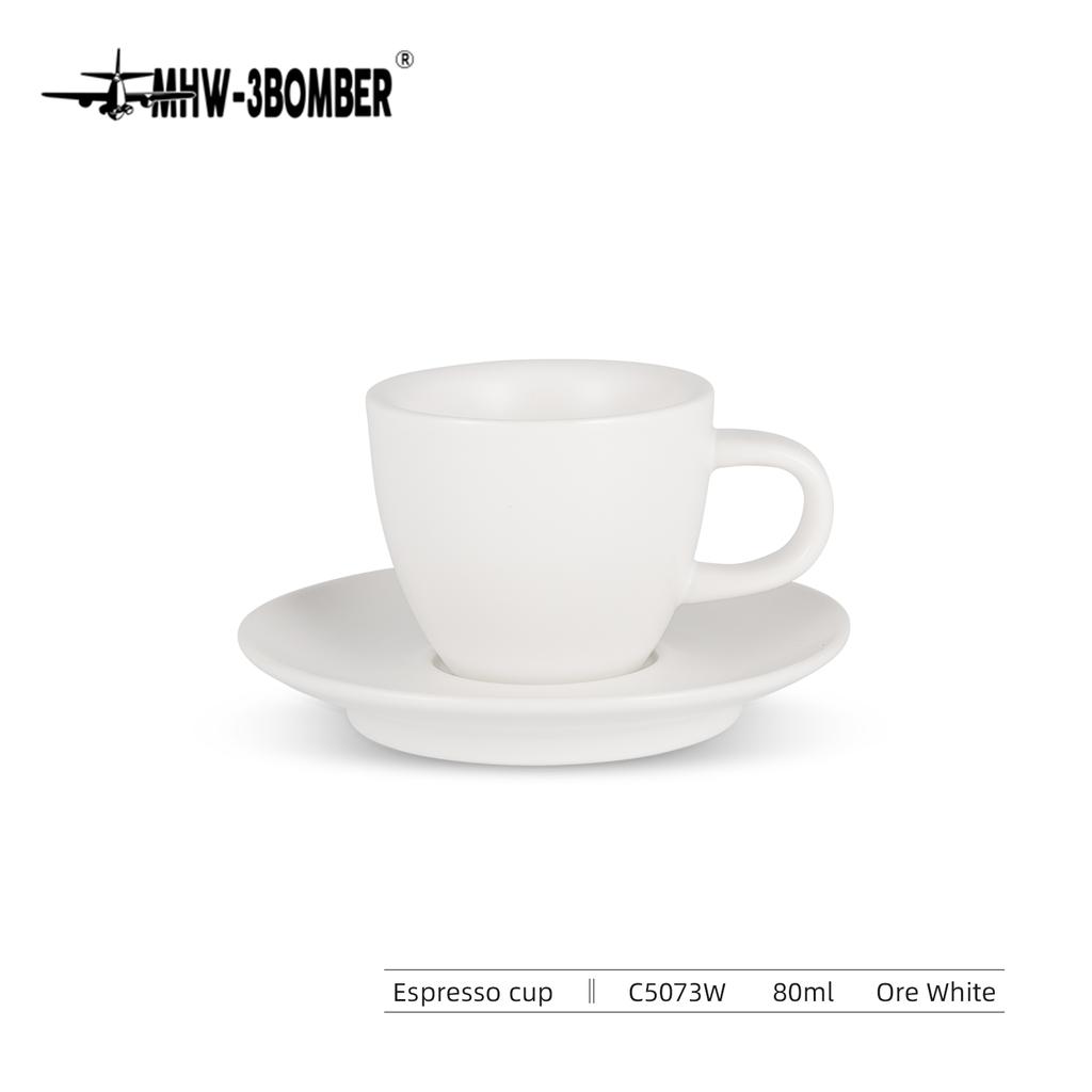 MHW-3BOMBER Espresso Mug 80ml Ceramic Coffee Cup and Saucer Professional Home Barista Latte Art Mug Exquisite Kitchen Accessorie