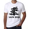 Мужская винтажная футболка Футболка с рисунком Time for New Advantures South Bend White
