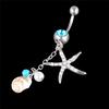 Surgical Steel Starfish Conch Body Navel Belly Ring Button Piercing Bar