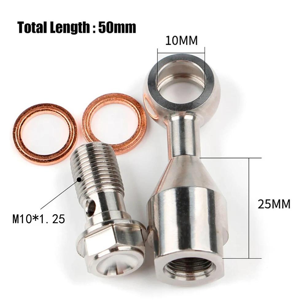 CNC 304 Stainless Steel Motorcycle Brake Fluid Hose Extension Bracket Tubing Universal M10 Brake Hose For RCS Spare Accessories