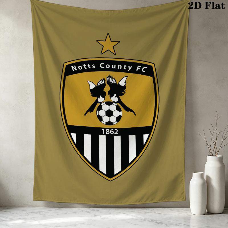 Notts County Football Club Wall Tapestry Aesthetic Wall Hanging Printed Fabric Blanket Decorative Tapestries For Bedroom Living Room Home Decor