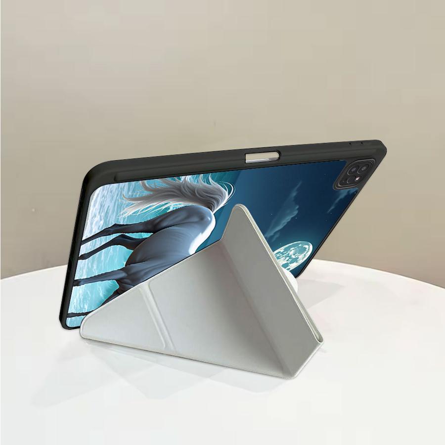 Чехол-подставка Чехол для планшета Для iPad Air 4 5 M3 M2 1 2 M4 11 дюймов Pro 11-го 10-го 9-го 8-го 7-го 12,9 дюйма Pro 2025 Mini 6 7 Белая Лошадь