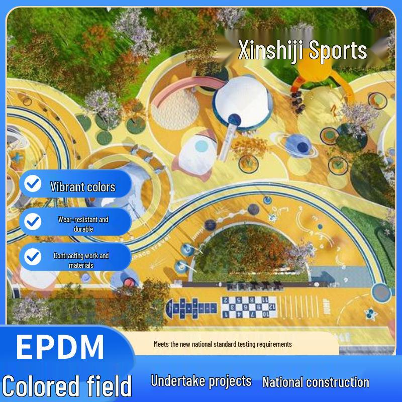 Экологичные цветные EPDM-гранулы для детских беговых дорожек и напольных покрытий