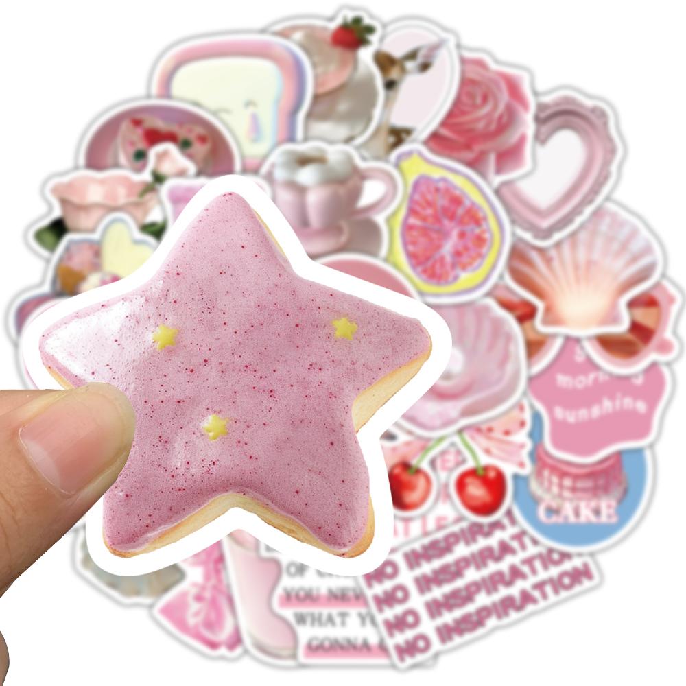 30PCS Cute Peach Sticker Phone Luggage Skateboard Laptop Harajuku Wall Room Cool Aesthetic Fashion Bar Living Stickers