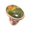 Унакит Ручная работа Медь Ювелирное кольцо Размер 8.5 y4L66