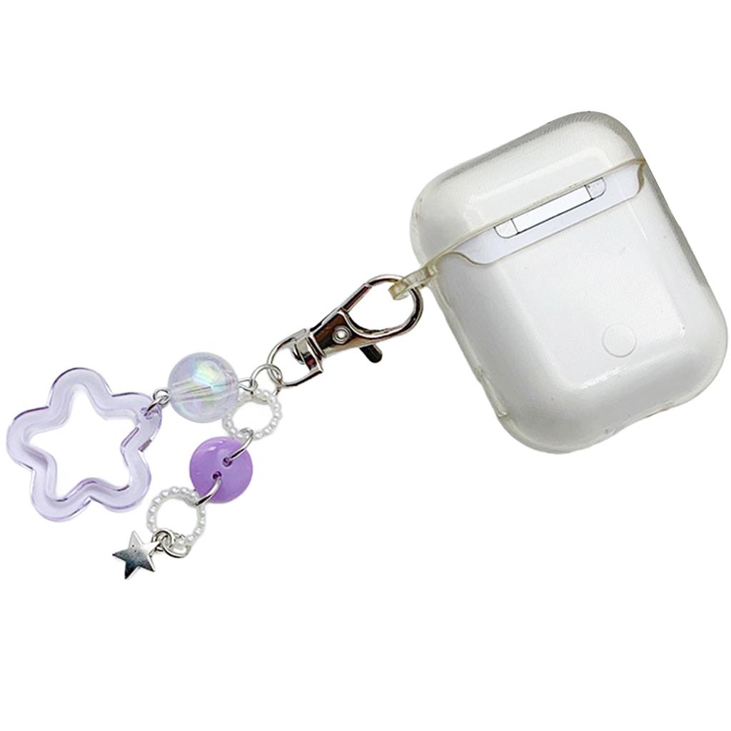 Colorful Star Shaped Keychain Five-Pointed Star Keyring Bag Charm Detachable Phone Charm Pendant for Fashion Enthusiasts