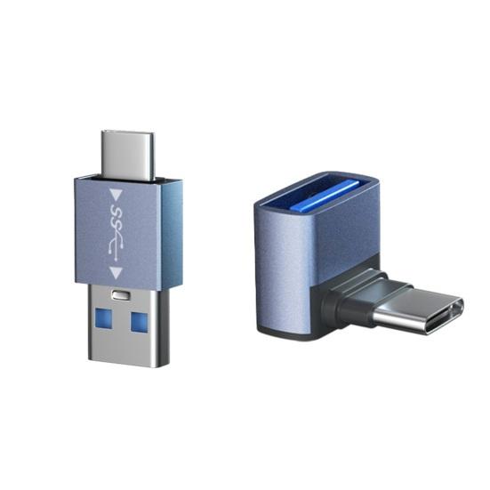 Преобразователь Type-C на USB Прямой угол OTG Мини 10 Гбит/с Передача данных Универсальный Type C Папа на USB A Мама Конвертер Компьютерные Аксессуары