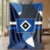 Hamburger SV Football Print Flannel Blanket, Soft Warm Lightweight Throw Blanket for Sofa Bed Camping
